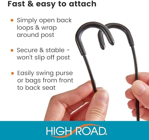 High Road Metal Car Hooks for Large Purse Straps and Heavy Bags - Image 5