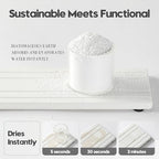 Razborci 2PCS Diatomite Quick Stone Drying Tray Mat for Bathroom & Kitchen Counter, Instant Dry Water Absorbent Drink Bar Coaster,Vanity Sink Caddy Organizer,Dish Soap Sponge Holder, White,9"x3.5" - Image 4