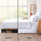 Utopia Bedding Valance Sheet Single - Soft Brushed Polyester-Microfibre - Pleated - Fits Under The Mattress & Down to The Floor - Base Bed Skirt (White) - Image 4