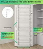 Mefirt White 10-Tier Over The Door Pantry Organizer, 2 in 1 Spice Rack - Image 2