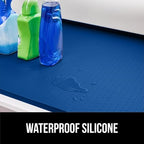 GORILLA GRIP Waterproof Silicone Under Sink Mat, Stay in Place, 28x22 Blue - Image 3