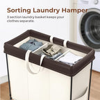 320L Laundry Hamper with Wheels, Large Rolling Laundry Basket with Wheels - Image 3