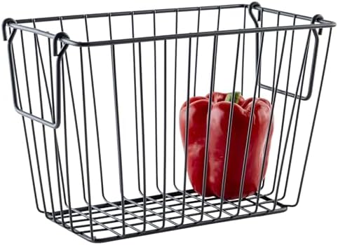 G.E.T. WB-314-MG Heavy Duty Iron Wire Utility Storage Basket / Bin with Handles, 10" x 5" x 7" by Unknown