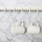 DINGEE 6 Inch Large White Heavy Duty S Hooks, 12 Pack, 7mm Thick Vinyl Coated, Non Slip Sturdy Metal S Hooks for Hanging Plants, Close, Bird Feeders, Large Objects, Tools, Bikes - Image 7