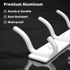 GWAAZXGZ White Coat Rack Wall Mounts - 15 Inch Metal 6-Hook Rack(1 Pack) - Image 4
