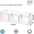 vacane Plastic Over Cabinet Door Organizer, Adhesive Mount Storage Organizer Container Hanging Basket Bins For Craft Room, Pantry, Office, Space Saving Holder for Kitchen Bags-XL 2pack - Image 2