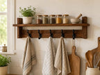 29" Coat Rack Wall Mount with Shelf, Entryway Wall Hooks with Shelf, Coat Hangers for Bathroom, Living Room, Bedroom - Image 7