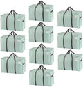 VENO 10 Pack Heavy Duty Moving Bags, Extra Large Storage Bags with Reinforced Handles & Strong Zippers, Foldable & Reusable Moving Box Alternative for Clothes & Dorm Storage by Veno