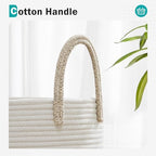 YOUDENOVA Cotton Laundry Hamper, 100L Storage Basket-Brown - Image 3