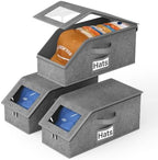 AOODA 3 Pack Stackable Hat Storage Box for Baseball Caps, Holds 36 Caps by AOODA