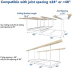 FLEXIMOUNTS 4x8 Overhead Garage Storage Rack, Without Decking, White - Image 6