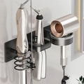 Hair Dryer Holder Wall Mounted,Blow Dryer, Curling Iron, Straightener Holder 3 in 1 Bathroom Metal Hair Tool Organizer Rack-BLACK-1 by Unknown