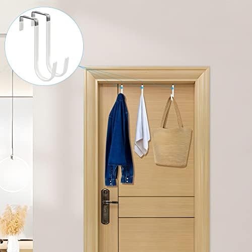 FYY Over the Door Hooks, Single-Hanger 8 Pack, Fits Doors 1 3/8" White - Image 6