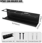 Riciakik 8 Pack Spray Bottle Holder Wall-Mounted, Aerosol Spray Can Holder Storage Rack, Heavy-Duty Paint Bottle Organizer with 40 Holes, Steel Black Spray Rack for Garage, Shop, Home or Tool Trailer - Image 2