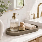 12" Bathroom Counter Tray,Vanity Tray,Decorative Tray,Perfume Tray,Jewelry Tray, Coffee Table Tray,Soap Tray, Thickened Small Tray for Makeup,Perfume,Candles,Keys,Trinkets,Coffee,1 Pack - Image 5