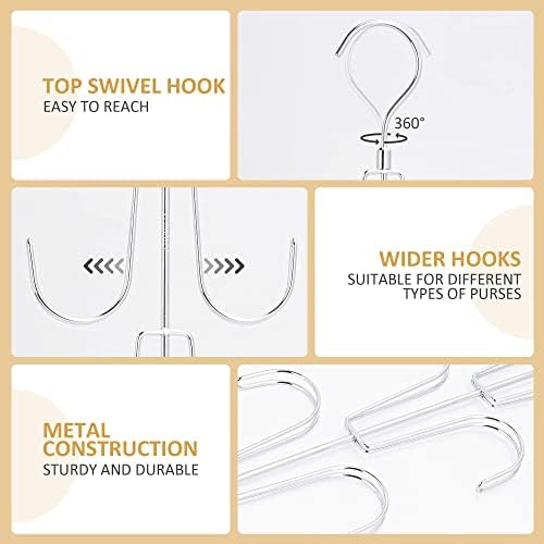 ZEDODIER Purse Hanger, Purse Organizer for Closet, Holds 8 Bags - Image 4