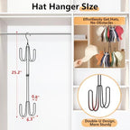 NANATI Hat Hangers for Closet, Stainless Steel Hat Organizer, Hat Racks for Baseball Caps, Cap Organizer for Baseball Caps, 1 Pack - Image 3