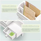 VIS'V Key Holder Wall Mount, Wooden Mail and Key Organizer, White - Image 4