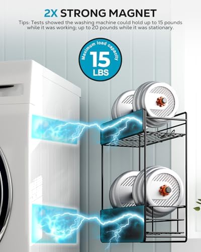 Nieifi Magnetic Shelves for Washing Machine, Magnetic Laundry Organizer - Image 3