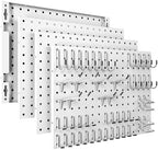 Spampur Peg Board, 4 Pack Metal Pegboard Panels with 50 Hooks by Spampur
