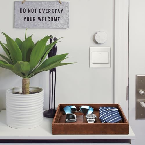 SITHON Valet Tray Desk Organizer PU Leather Catchall - Image 2