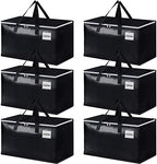 StorageRight Moving Bags, Moving Boxes, 93L 6-Pack Sotrage Bags Totes,Black by StorageRight