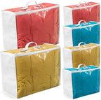 VitalUp Clear Plastic Storage Bag with Zipper, Foldable Moving Bag for Comforters, Blankets, Bedding, Storage Containers, Breathable, Durable Clothes and Duvet Closet Organizers, 6-pack 20x20x8 by Vitalup