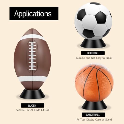 6 pcs Ball Display Stand – Durable Memorabilia Sports Ball Stand Holder for Basketball, pedestal, Soccer, Football, Volleyball Storage Rack - Image 6