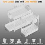 Sevenblue 3-Pack 2-Tier Under Sink Organizers with Sliding Drawers - Image 3