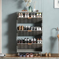 Shoe Cabinet Storage,Modern Freestanding Organizer with 3 Flip Drawers,Narrow Shoe Rack Cabinet for Entryway,Grey by QIVOMIX