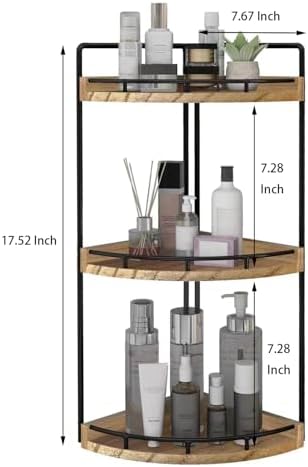 Dorhors Corner Bathroom Organizer Countertop,Vanity Counter Storage Shelf - Image 3