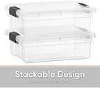 Superio 11 Quart Clear Plastic Storage Boxes with Lids, Stackable Organizer Containers, BPA-Free Storage Bins for Home, Office, School & Dorm, 5 Pack - Image 3