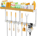 Broom and Mop Organizer Wall Hanging, Broom Hanger Holder Wall Mount by Unknown