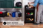 Mighty Tuff Jumbo Stackable Storage Bins, Pack of 3, Easy-Access Storage, Large Easy-to-Grip Handles, Wide Front Opening, Interlocking, Stack Vertically, Black - Image 4