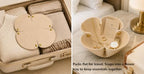 Grained Faux Leather Flower Shaped Valet Tray Large, Beige - Image 3
