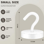 Neosmuk Magnetic Hooks Steel Tube Design for Cruise,100lb+ White,10 Pack - Image 6