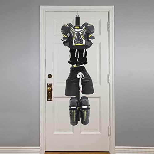 Hockey Hanger Portable Hanging Dryig Rack Hockey Gifts for Home and Outdoor Using in Ice Hockey Skating Football Camping Fishing 5 Hooks (Black) - Image 4