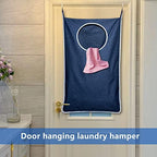 KEEPJOY XL Hanging Laundry Hamper Bag, Large 36"x22" Clothes Hanging Hamper with Strong Hooks for Dirty Clothes Laundry Storage Bag (Blue,1-Pack) - Image 4