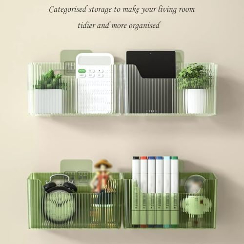 Lae Nuvole Adhesive Cabinet Door Organizer, 2 Pack Wall Shower Caddy, Clear - Image 5