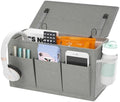 Bedside Caddy Storage Organizer for Bed Rails, Bed Caddy with 6 Pockets by Edudif