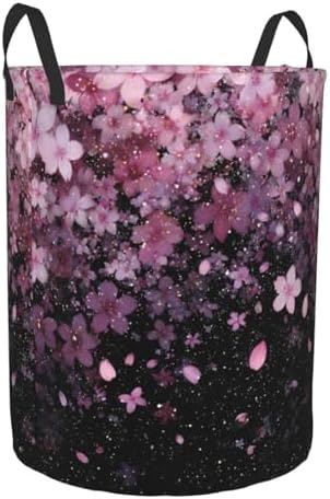 Cherry Blossoms Laundry Basket Storage Bin Foldable Laundry Hamper Clothes Storage Bucket Organizer 19.6x15.7 Inch For Laundry Room/Bedroom/Bathroom - Image 2