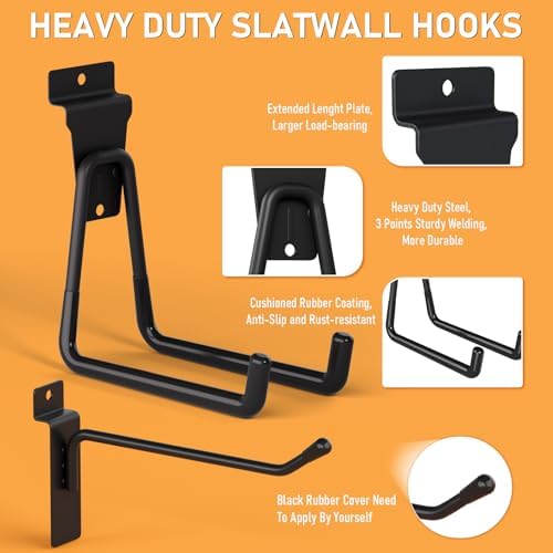 INCLY 30PCS Slatwall Accessories Set with 4 Baskets & Multisized Hooks - Image 4