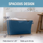 Collapsible Laundry Basket - Denim/Shadow Gray(2PK) - Image 3