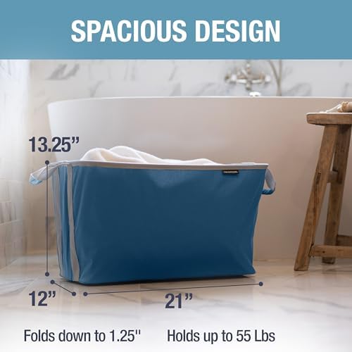 Collapsible Laundry Basket - Denim/Shadow Gray(2PK) - Image 3