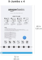 Amazon Basics Vacuum Storage Bags for Blankets, Vacuum Compression Space Saving Storage Bags with Hand Pump for Clothes Packing, X-Jumbo, 4-Pack - Image 6