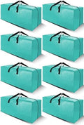 Cosy Family 8 Pack Heavy Duty Extra Large Moving Bags with Backpack Straps - Strong Handles & Zippers, Storage Totes For Space Saving, Fold Flat, Alternative to Moving Box, Aquamarine by Cosy+Family