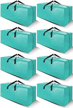 Cosy Family 8 Pack Heavy Duty Extra Large Moving Bags with Backpack Straps - Strong Handles & Zippers, Storage Totes For Space Saving, Fold Flat, Alternative to Moving Box, Aquamarine by Cosy+Family