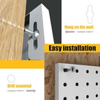 Spampur Peg Board, 8 Pack Metal Pegboard Panels with 50 Hooks - Image 6
