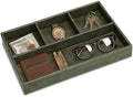 GORESE Valet Tray for Men, Leather Tray EDC Desk Organizer, Olive Green by GORESE