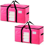 TAILI 2 Pack Pink Extra Large Moving Bags,Storage Bags with Visible Window by TAILI